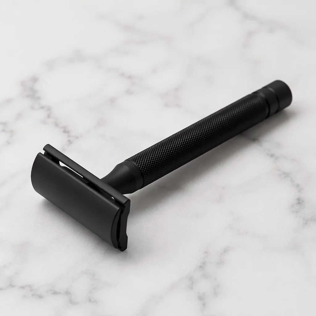 Minimalist Matte Black Safety Razor