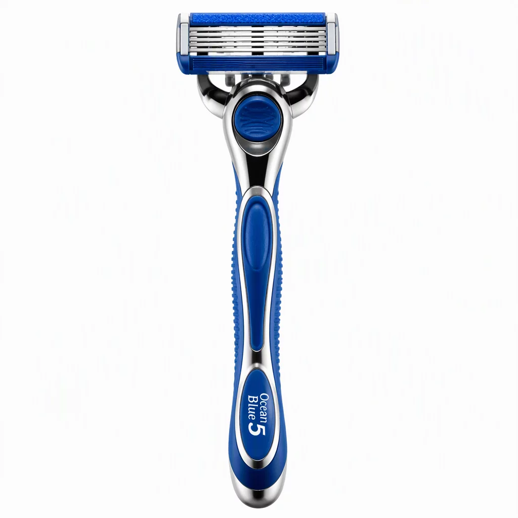 Ocean Blue 5-Blade Cartridge Razor